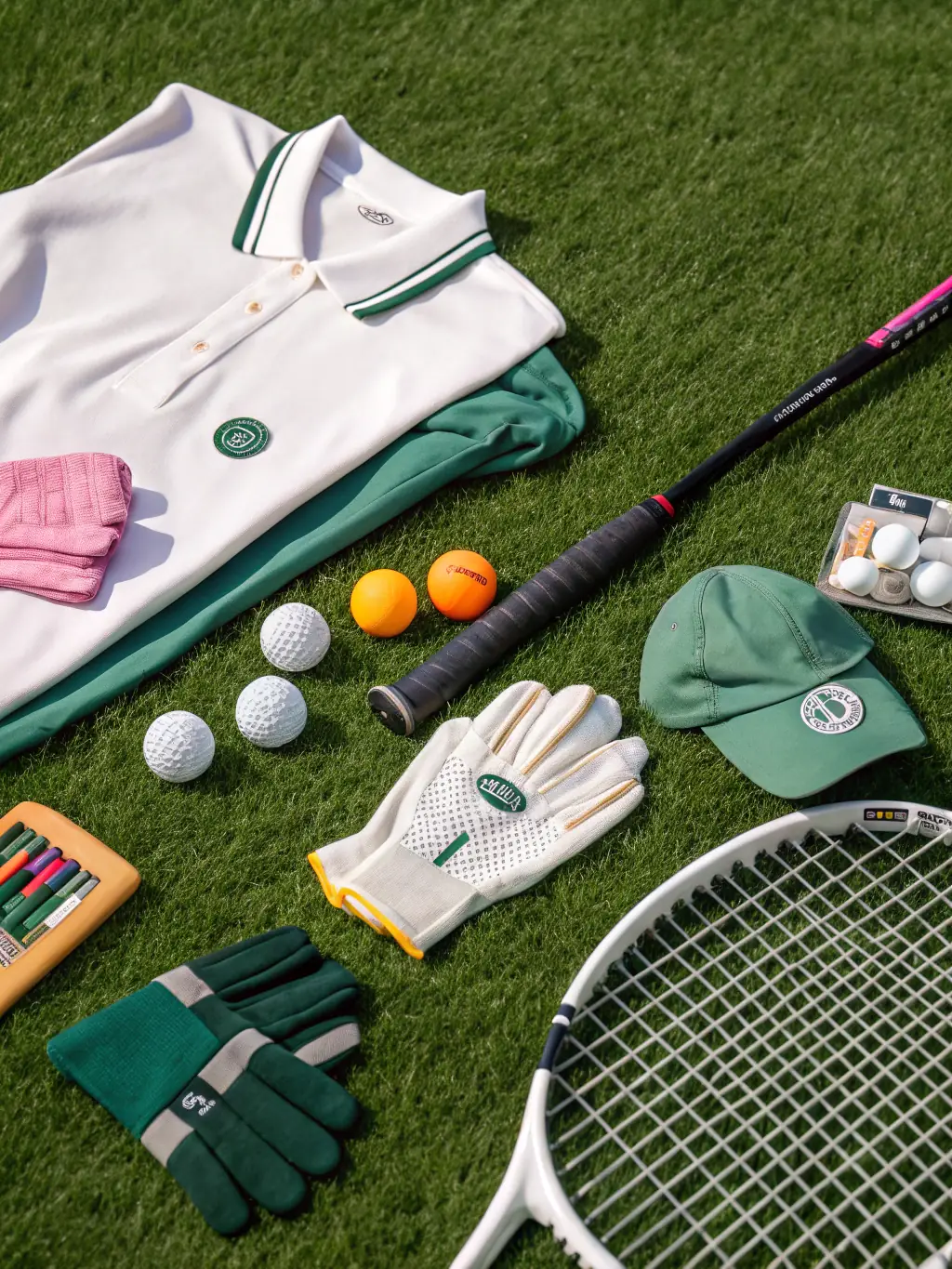 A visually appealing image of various golf clubs (driver, irons, putter) neatly arranged on a golf course, highlighting the site's focus on golf club reviews.